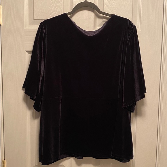 Knox Rose Black Velour Women's Blouse…size 3X - Picture 2 of 6